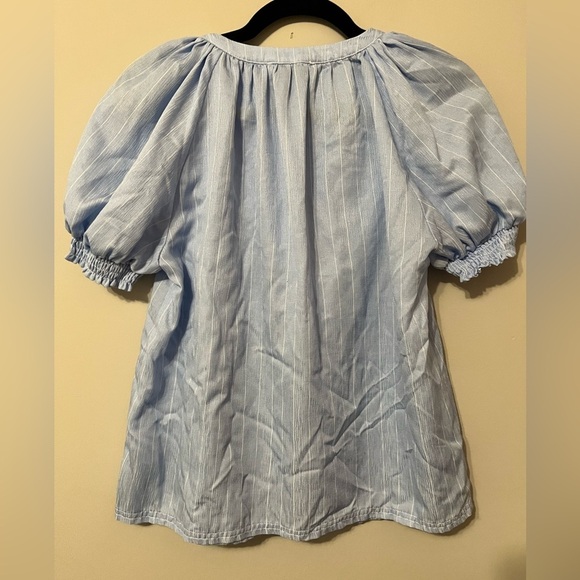 GREYLIN Light Blue w/white stripes Women's Top Size Small - Picture 7 of 9